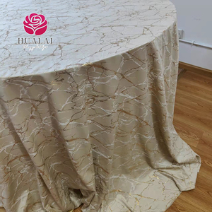 B054-champagne và vàng Thiết kế 6 chân tròn tablecoths tùy chỉnh cho đám cưới Thượng Hải - Product Image 4