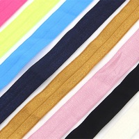 Élastique pliable en sergé tissé haute élasticité couleur personnalisée pour la couture de lingerie, chaussures et vêtements