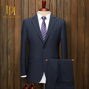Nouvel ensemble de costume de cérémonie pour homme grande taille : blazer et pantalon à fermeture éclair pour mariage et bureau - Product Image 2