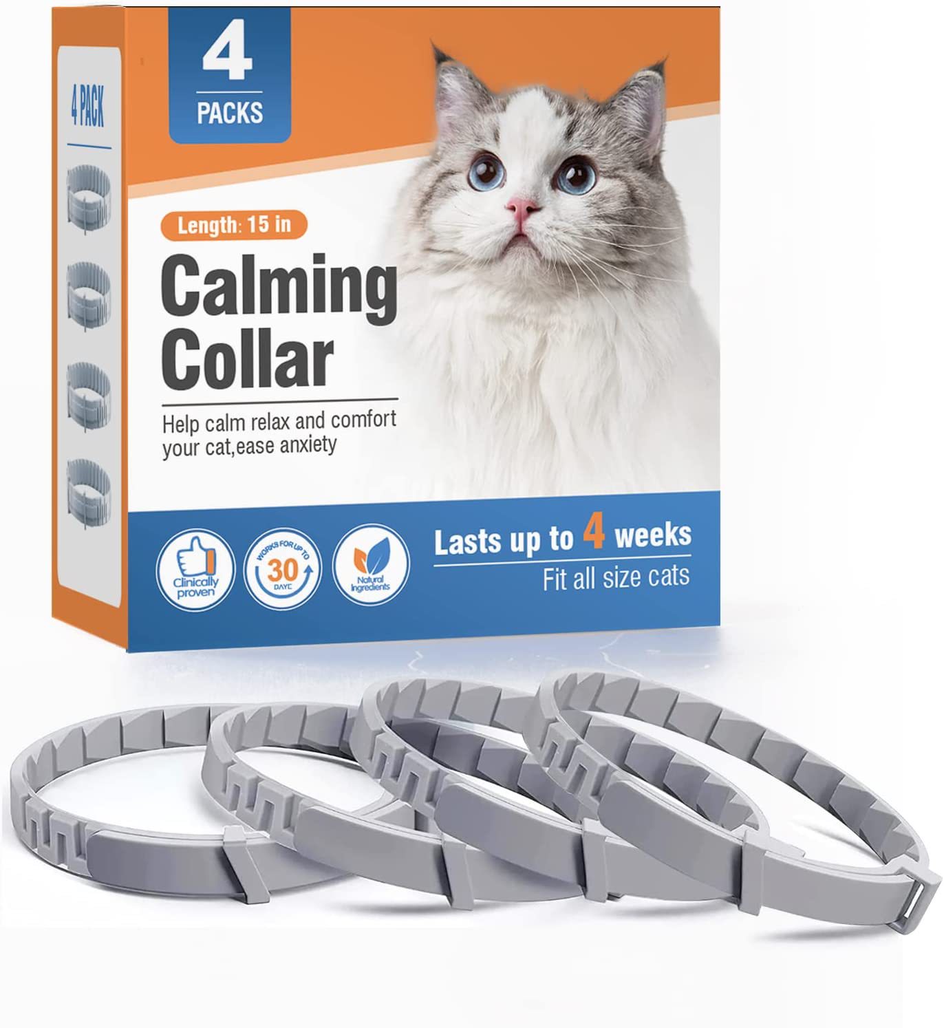4 pièces chat gris