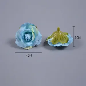 ดอกกุหลาบผ้าไหมประดิษฐ์ขนาดเล็ก 4 ซม. สวยงาม สำหรับตกแต่งงานแต่งงาน คริสต์มาส วันวาเลนไทน์ DIY - Product Image 6