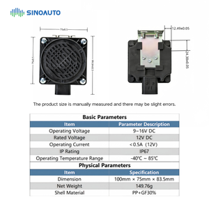 Système d'avertissement AVAS VSP étanche IP67 12V FNVSS 141 N5LVS-b pour véhicules électriques LSV/NEV et voiturettes de golf, conforme aux normes OEM ECE R138 EVAS - Product Image 3