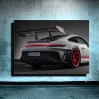 Art mural moderne LED de voitures de sport, trois vues de véhicules plus design personnalisé pour la décoration de garage, salle d'exposition, bureau, salle de jeux