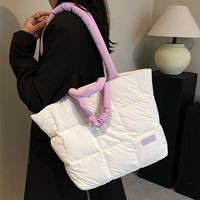 Tas jinjing Puffer kustom tas tangan Puffy modis tas berlapis tas bahu empuk bawah wanita besar tas belanja