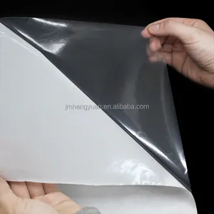 Kendinden yapışkanlı rulo etiket stok Jumbo etiket şeffaf PP BOPP beyaz Film kendinden yapışkanlı kağıt rulo