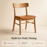 Chaise de salle à manger moderne en bois massif sur mesure avec coussin en cuir PU imperméable pour hôtel, café, salon, chambre à coucher