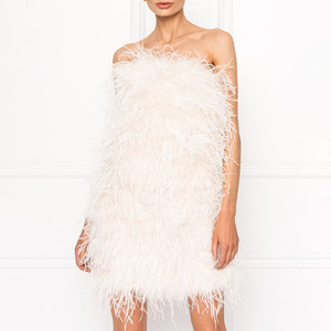 <span class=keywords><strong>Vestido</strong></span> de Noche Sexy <span class=keywords><strong>para</strong></span> <span class=keywords><strong>Mujer</strong></span>, Color Azul <span class=keywords><strong>Lila</strong></span> y Rosa, Mini <span class=keywords><strong>Vestido</strong></span> de Plumas <span class=keywords><strong>para</strong></span> Cóctel, <span class=keywords><strong>Vestido</strong></span> de Plumas de Avestruz <span class=keywords><strong>para</strong></span> Damas - Product Image 5