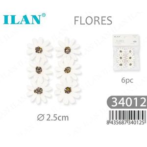 ILAN Flores Pequeñas de Crisantemo Pavo Real, 6 Piezas, 2.5cm - Product Image 2