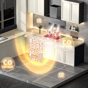 <span class=keywords><strong>Campana</strong></span> <span class=keywords><strong>Extractora</strong></span> de Cocina Inteligente con Control Táctil y Voz por IA, Ventilada, Montada en la Pared, con Doble Succión y Eficiencia Energética - Product Image 5