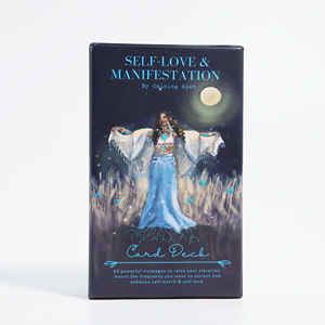 Tarjeta mate de papel de arte azul oscuro impresa personalizada, tarjeta de <span class=keywords><strong>Tarot</strong></span> de diosa elegante con caja magnética, tarjeta de dominio de Dios - Product Image 5