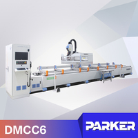 Máquina de Fresado y Taladrado de Perfiles de Aluminio Parker, Centro de Mecanizado CNC de 3+1 Ejes