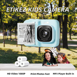กล้อง CCD สำหรับเด็ก EITKEZ 1080P พิมพ์ภาพทันที MP3 สำหรับเด็กหญิงและเด็กชายอายุ 4-10 ปี ของขวัญพกพาสะดวก พร้อมการ์ด SD 32GB และกระดาษถ่ายรูป 3 ม้วน - Product Image 2