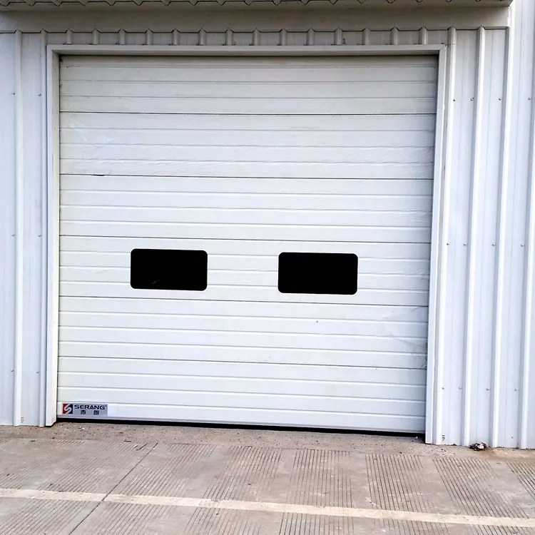 산업 자동적인 강철 드는 격리된 차고 문 창을 가진 백색 부분적인 문