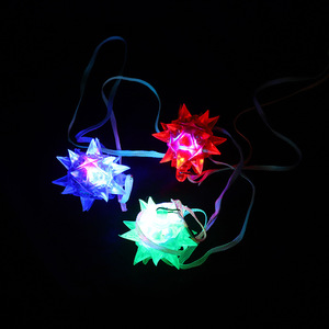 Collar de Estrella de Cristal Brillante Intermitente, Collares Luminosos, Recuerdos de Fiesta LED, Artículos Luminosos para Fiestas Rave, Bolsas de Regalo de Halloween - Product Image 4