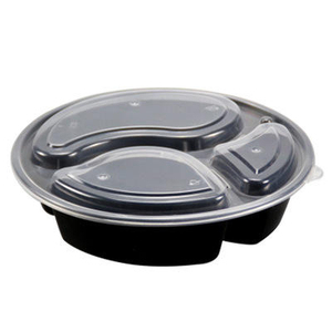 Boîtes à lunch jetables en plastique PP à 3 compartiments pour emporter les aliments, pour le pain, 22x5,5 cm - Product Image 2