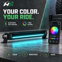 Barre lumineuse LED rétroéclairée RGB HSSH de 50 pouces 250W avec contrôle Bluetooth et application, éclairage tout-terrain pour camion, SUV, 4x4