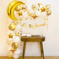 Ensemble de décorations de ballons en papier scintillant pour les cadeaux de fête et les célébrations de l'Aïd Moubarak