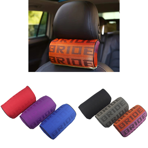เบาะรองศีรษะสไตล์ JDM สำหรับรถยนต์ ผ้าลินินแบบนักแข่ง นุ่มสบาย รองรับต้นคอ - Product Image 1