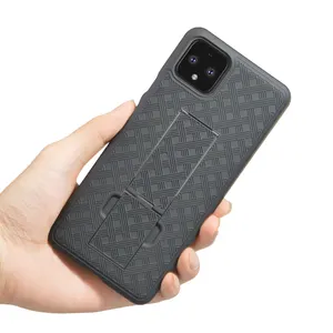 对于 Google Pixel 4，手机皮带夹子皮套后盖手机壳为 Google Pixel