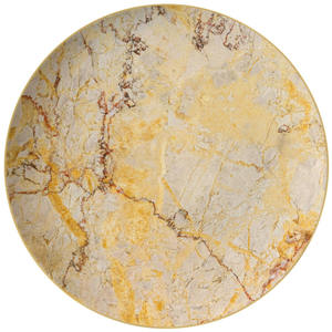 ชุดจานเซรามิกลายหินอ่อนสีเหลืองขอบทองชุดเครื่องใช้บนโต๊ะอาหาร - Product Image 2