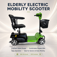 Scooter électrique portable à 4 roues, moteur 250W, 24V 12Ah, autonomie 15km, capacité de charge 120kg, pour personnes âgées, seniors, handicapés