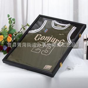 Solid Wood Jersey Display <b>Frame</b> Rectangular Vertical Uv Resistant Wall Hanging Custom Made - Product Image 2
