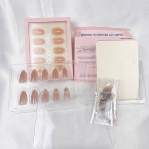 Collection de faux <span class=keywords><strong>ongles</strong></span> à presser de créateur, vente en gros, personnalisés, en forme d'amande, 3D, réutilisables, artificiels, motifs floraux tropicaux - Product Image 2
