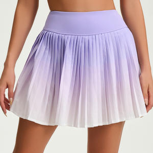 Frauen Sport Tennis Skorts mit Taschen Quick Dry Leichte Übung Badminton Golf Plissee Gradient Tennis rock für Mädchen - Product Image 1