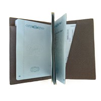 Porte-passeport en similicuir kaki avec logo vierge, porte-documents de voyage en cuir PU de qualité supérieure, idéal comme article promotionnel
