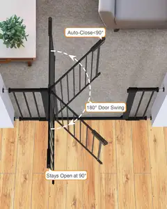 Durable Baby Safety Gate Security Stair Gate Fence para crianças e animais Proteção Porta Isolando Barreira Crianças Produto Seguro