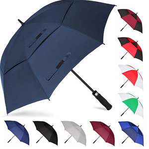 Golf Umbrella Extra Large Size Windproof Automatic Open Straight Umbrella Polyester Custom Logo for Man Woman