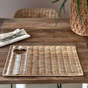 Vintage Style Natural Rattan <b>Placemat</b> Wicker <b>Placemats</b> for <b>Dining</b> <b>Table</b> Rectangle Unique <b>Placemat</b> for Home and Restaurant - Product Image 3