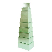 Shihao-caja de embalaje de papel de cartón con patrón de cuero, juego de 10 unidades, 605