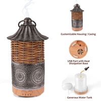 Diffuseur d'arômes, diffuseur d'huiles essentielles, humidificateur silencieux sans eau, alimenté par USB, minuterie de bureau, télécommande pour la maison, respectueux de l'environnement