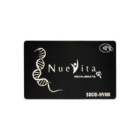 Peut être imprimé des deux côtés 13,56 MHz 504 octets Carte de visite intelligente sans contact en acier inoxydable NFC