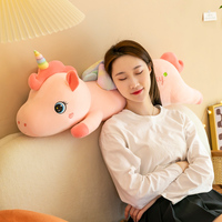 Vente en gros de peluche licorne Kawaii de 70cm Jouets en peluche doux Lucky Angel licorne Plushie Pillow Cute Home Decoration Hot Sal