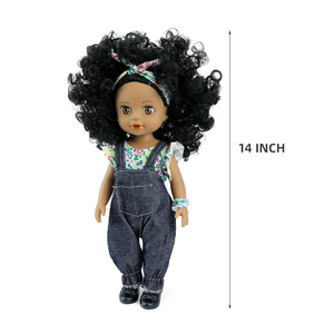 All'ingrosso 14 pollici bambola di musica personalizzata bambola nera stile africano americano testa, ragazza nera Reborn Baby Doll - Product Image 1