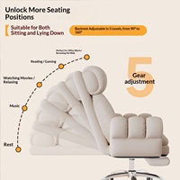 Chaise d'ordinateur ergonomique avec dossier confortable, idéale pour les longues sessions, convient aux dortoirs universitaires, au gaming, au bureau, siège pivotant réglable en hauteur