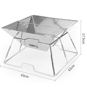 OEM al aire libre plegable de acero inoxidable barbacoa parrillas portátil Picnic madera carbón Faggot estufa de Camping - Product Image 2