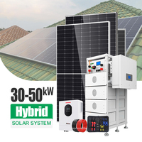 30KW 40KW 50KW Solarenergie-Erzeugungssystem mit 3-Phasen-Hybrid-Wechselrichter und Batterie-Backup für Industriefabriken