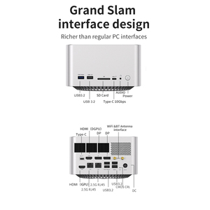 Fevm มินิพีซีสำหรับเล่นเกม FA65G <span class=keywords><strong>คอม</strong></span>พิวเตอร์เดสก์ท็อปกราฟิกแบบแยก SSD RTX4090M 9800X3D Ryzen7 96GB DDR5 RAM 4TB - Product Image 4
