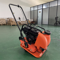 Compacteur à plaque vibrante 100 kg 5,5 CV avec moteur Honda, réservoir d'eau, faible consommation de carburant, pour compactage de terrassement et construction routière