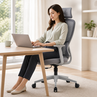Chaise de bureau ergonomique moderne en maille, confortable, réglable en hauteur, pivotante, pour la maison, le bureau et les salles de conférence – Offre Spéciale