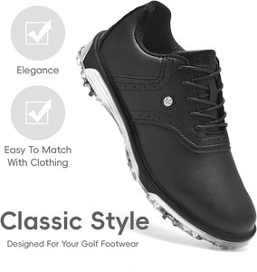 ULTIANT Golf <strong>Shoes</strong> Mens Waterproof Mesh Lining Spikeless Classic Professional Stability for Golf Training - Product Image 3
