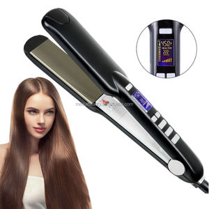 Fer à lisser et bigoudi électrique portable 450 °F 2 en 1 Planchas De Cabello fer plat ionique professionnel pour un usage domestique familial - Product Image 1