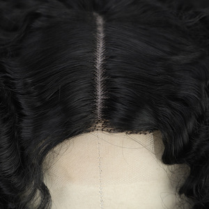 Peluca corta rizada negra de <span class=keywords><strong>cabello</strong></span> chino tejida a mano para mujer, <span class=keywords><strong>con</strong></span> encaje frontal 13*4 y raya al medio, 300g, <span class=keywords><strong>cabello</strong></span> rizado africano - Product Image 4