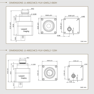 Leopard Imaging LI-AR0234CS-YUV-GMSL2 2.3MP Global Shutter GMSL2 <b>Camera</b> FAKRA Module for High Speed Robotics Autonomous ADAS - Product Image 5