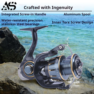 Carrete de Pesca Giratorio <span class=keywords><strong>ES</strong></span> Serie 3000-7000, Mano Derecha, 6 Rodamientos, Metálico, Alta Velocidad, Relación de Engranajes 5.2:1, Señuelo Artificial, Lago, Carpa, 550g - Product Image 2