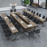 Tables de conférence traditionnelles taille personnalisée OEM ODM table de réunion en bois moderne de luxe pour salle de réunion bureau mobilier de bureau