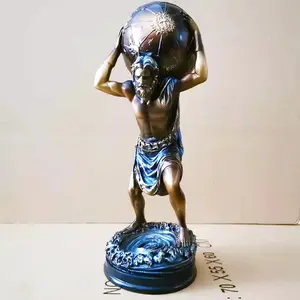 Toptan antik yunan tanrı heykeller-2021 yüksek kalite sıcak satış arşimet reçine heykeli antik yunan savaşçı optimus arka atlas hercules çalışma kitaplığı süsler